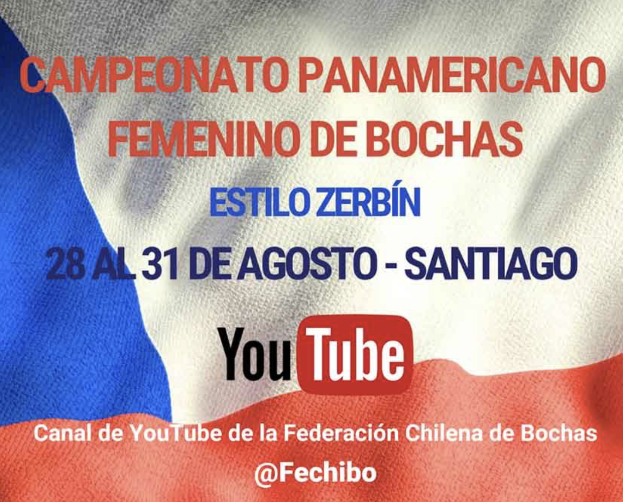 Campeonato Panamericano Femenino de Bochas a través Youtube